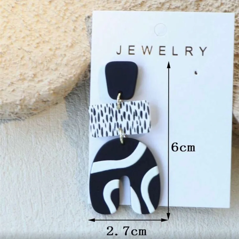 ✨NEW Tribal Black and White Geometric Earrings